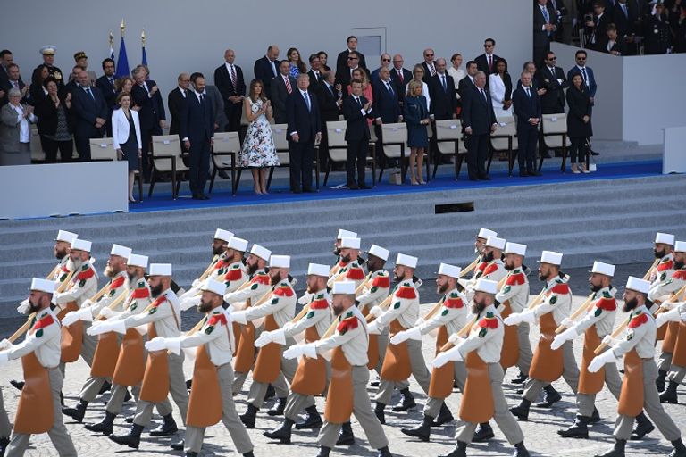 جانب من زيارة ترامب إلى فرنسا