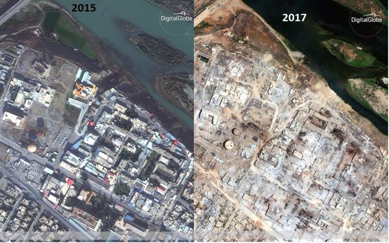 الموصل قبل وبعد إرهاب داعش