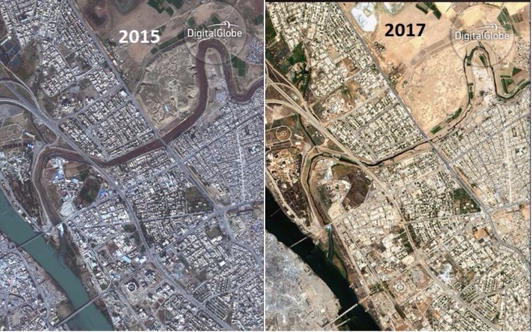 الموصل قبل وبعد إرهاب داعش