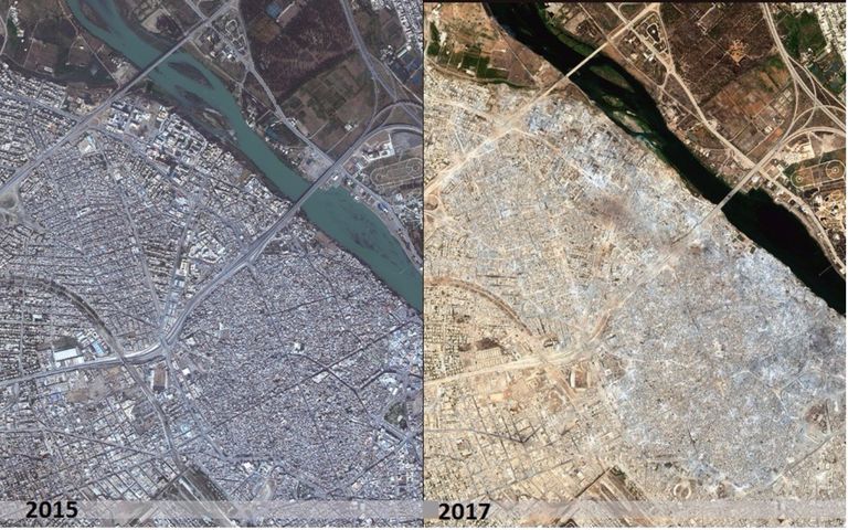 الموصل قبل وبعد إرهاب داعش