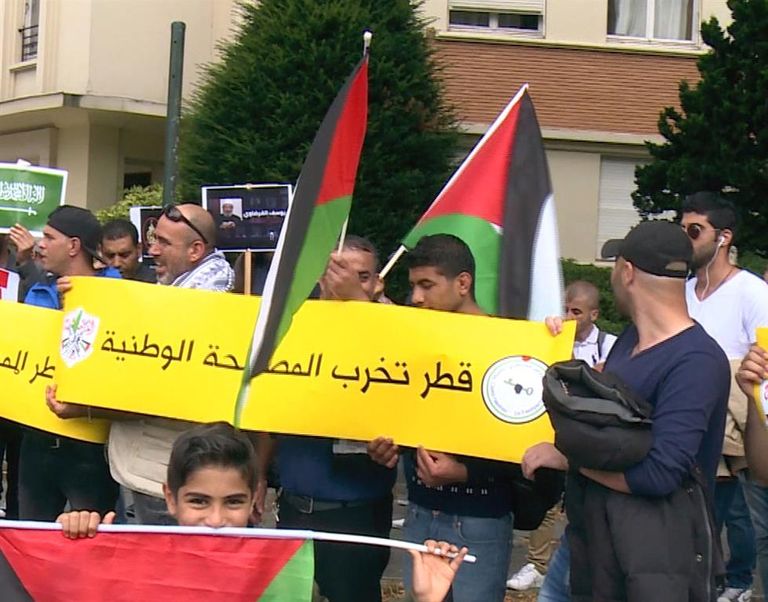 وقفة أمام سفارة قطر في بروكسل