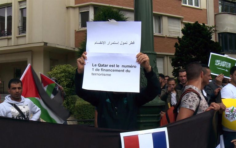 وقفة أمام سفارة قطر في بروكسل