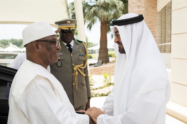 الرئيس المالي يمنح محمد بن زايد وسام مالي الوطني