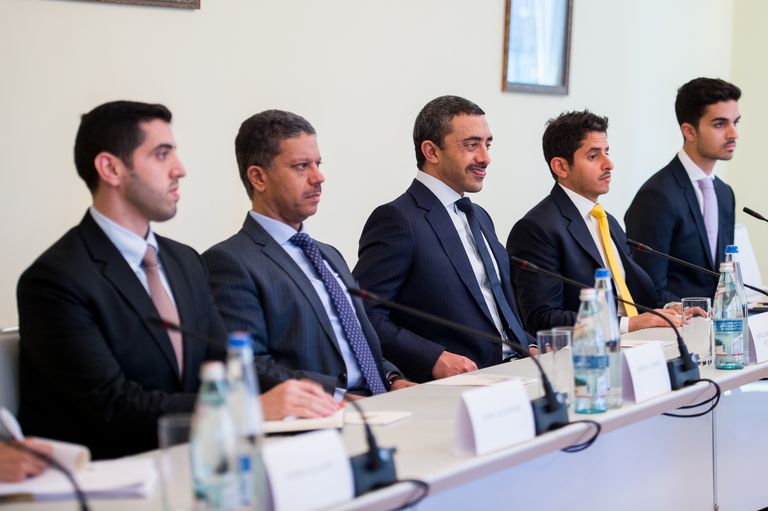 الشيخ عبد الله بن زايد آل نهيان والرئيس الجورجي