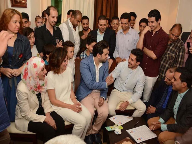 مصطفى خاطر وعروسه