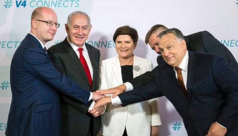 نتنياهو ورؤوساء وزراء المجر وبولندا والتشيك وسلوفاكيا