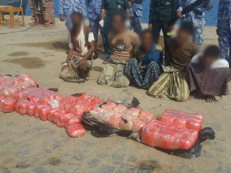 جانب من المضبوطات التي نشرها المتحدث العسكري المصري