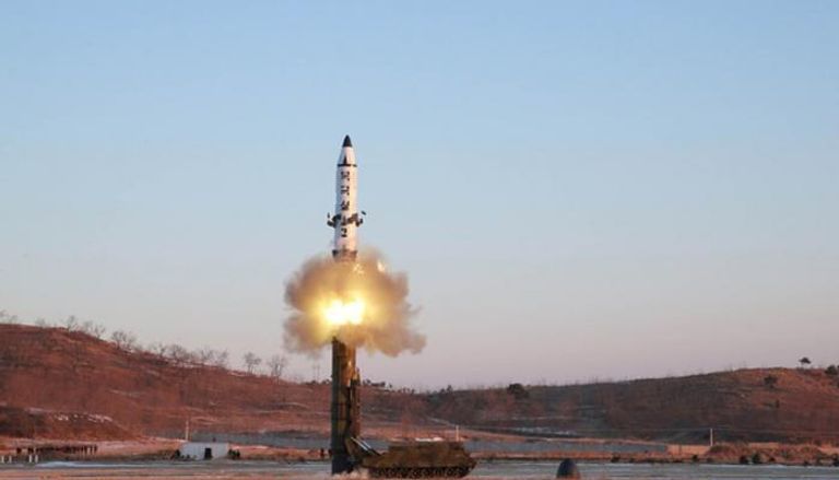 إحدى التجارب الصاروخية لكوريا الشمالية - أرشيفية