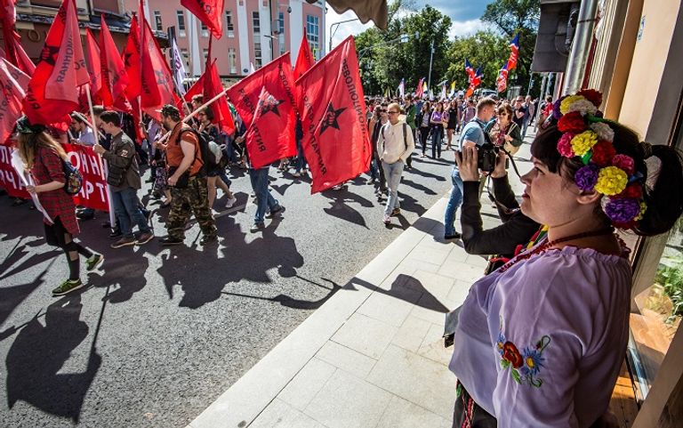 جانب من الاحتجاجات في موسكو