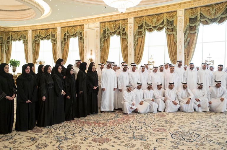 الشيخ محمد بن زايد آل نهيان يستقبل وفد وكالة الإمارات للفضاء