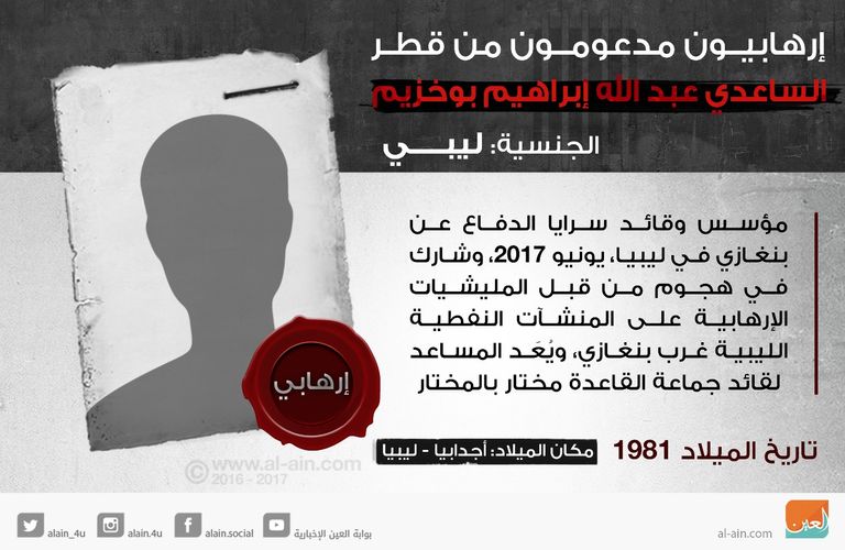 إنفوجراف: الساعدي بوخزيم.. مؤسس سرايا الدفاع الإرهابية الليبية - صورة 1