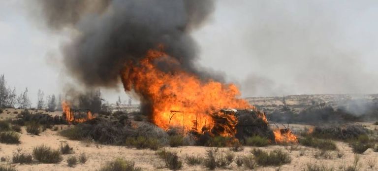 أجهزة إلكترونية واتصالات خاصة بعناصر الإرهاب في سيناء