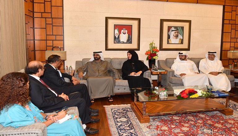 الشيخ محمد بن راشد آل مكتوم يستقبل مدير منظمة الصحة العالمية