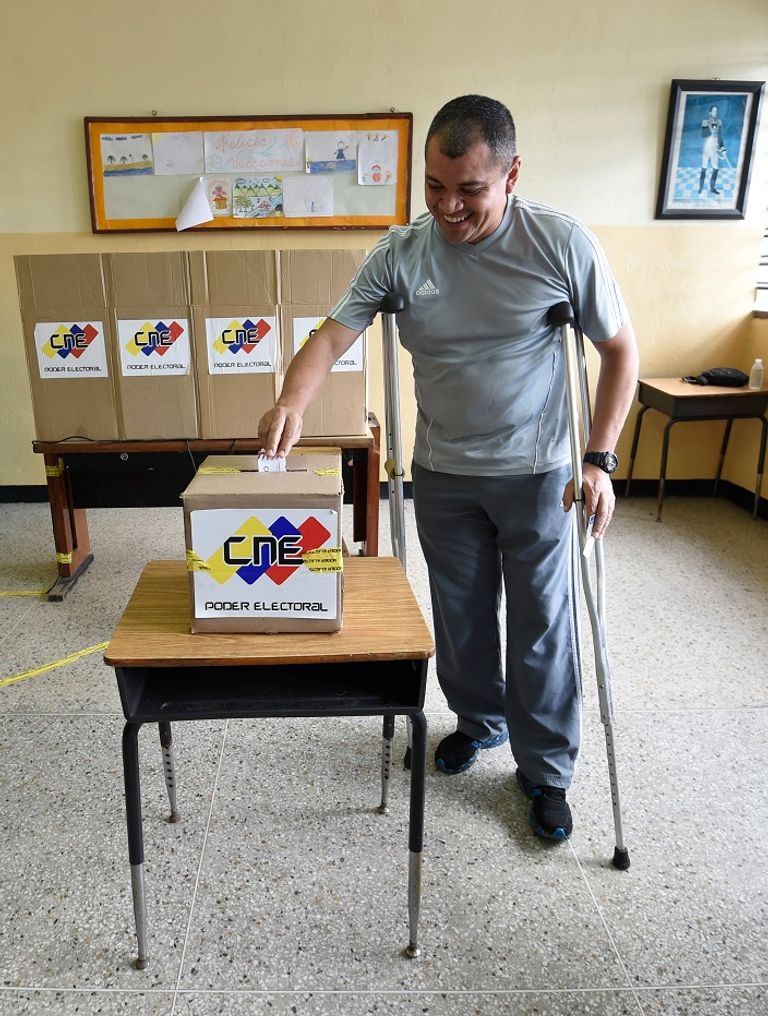 جانب من انتخابات الجمعية التأسيسية فى فنزويلا