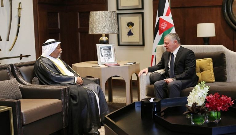 ملك الأردن والسفير الإماراتي في عمان