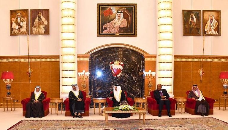 ملك البحرين لدى استقباله وزراء خارجية السعودية والإمارات ومصر