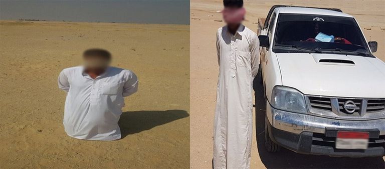 صورة بثها الجيش المصري للوكر بعد استهدافه