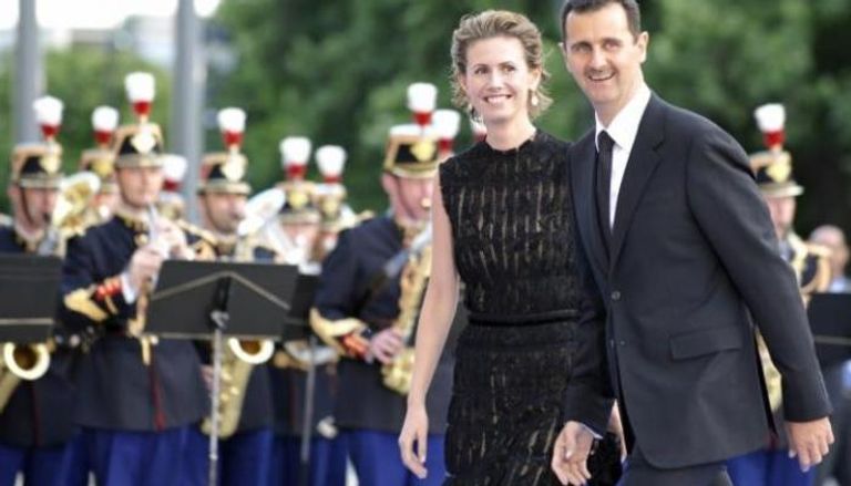 الرئيس السوري بشار الأسد وزوجته أسماء