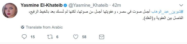 الفنانة المصرية شيرين عبدالوهاب