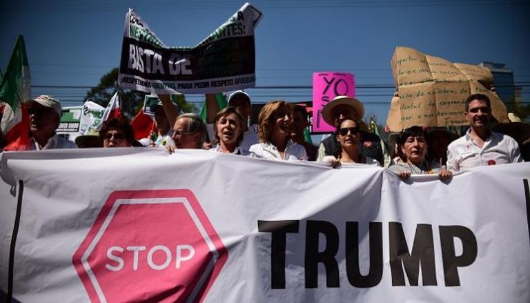 مظاهرات سابقة في المكسيك ضد جدار ترامب
