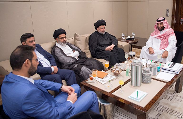 مقتدى الصدر وعمار الحكيم في مؤتمر مشترك