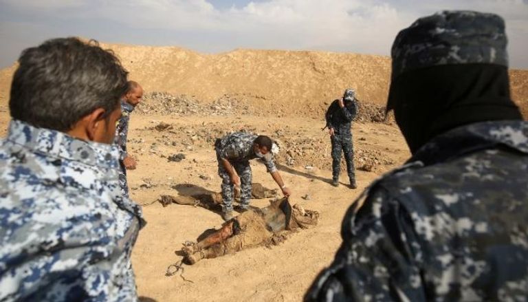 مقبرة جماعية عثر عليها في العراق 2016 (الفرنسية)