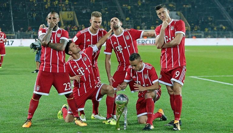 فرحة لاعبو بايرن