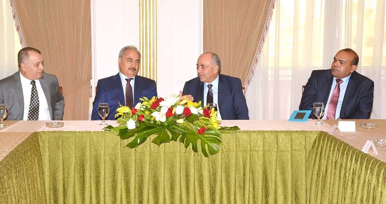 حجازي وحفتر خلال اللقاء