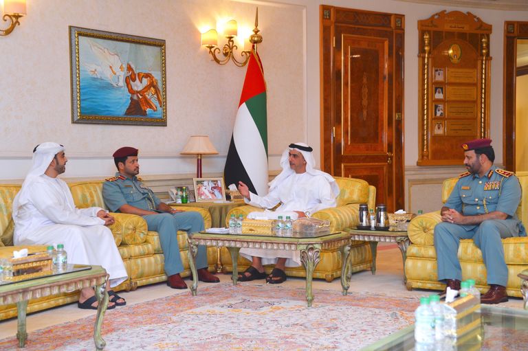 الفريق الشيخ سيف بن زايد يكرّم أسرة الشهيد "جاسم البلوشي"