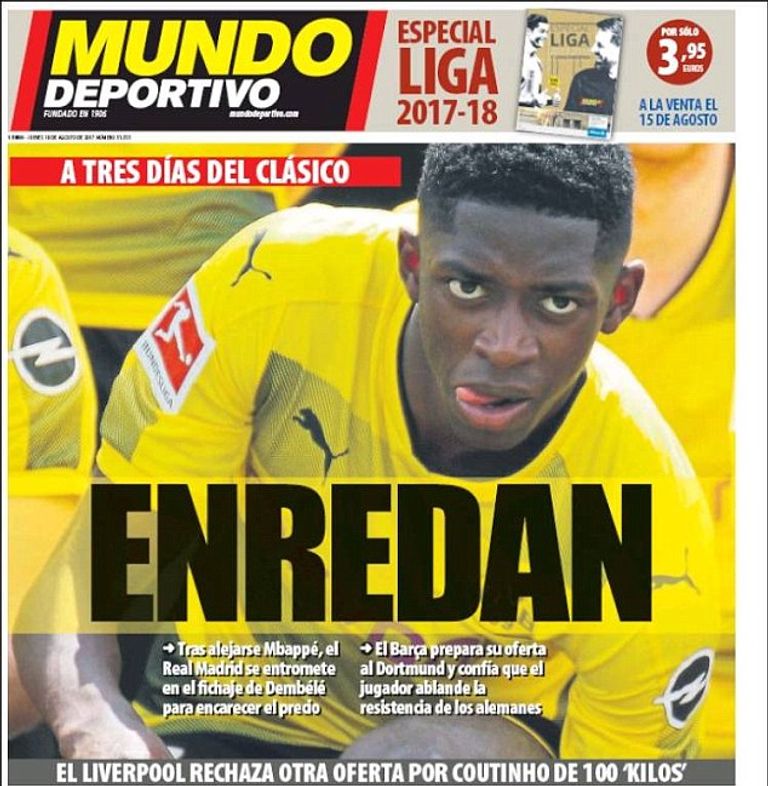 ديمبلي في مواجهة ريال مدريد