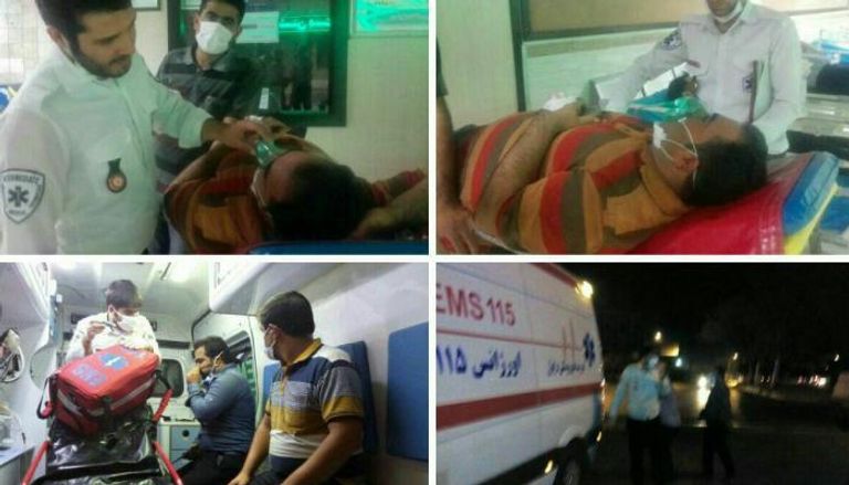 إسعاف المصابين بالتسمم في إيران