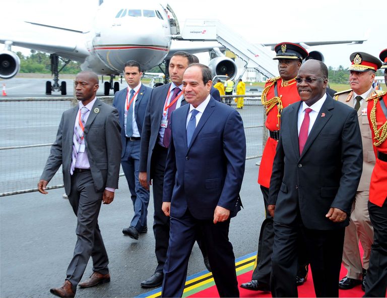 جانب من زيارة السيسي إلى تنزانيا