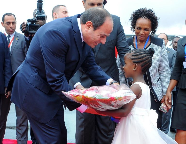 جانب من زيارة السيسي إلى تنزانيا