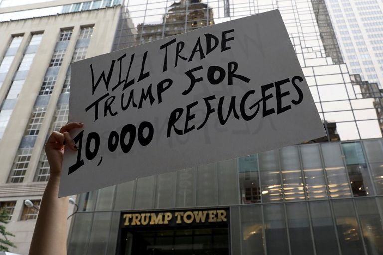 مظاهرات ضد ترامب فى نيويورك - رويترز