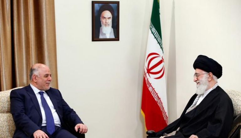 مرشد إيران خامنئي في لقاء مع رئيس حكومة العراق حيدر العبادي