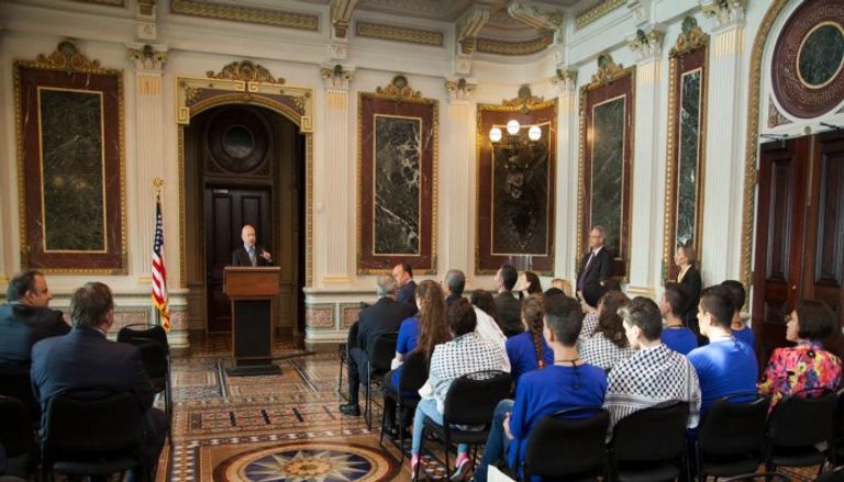 طلبة من غزة في البيت الأبيض