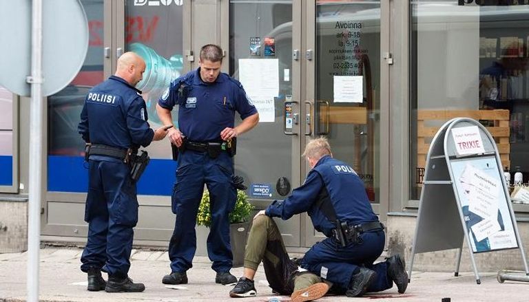 موقع حادث الطعن في فنلندا - أرشيفية