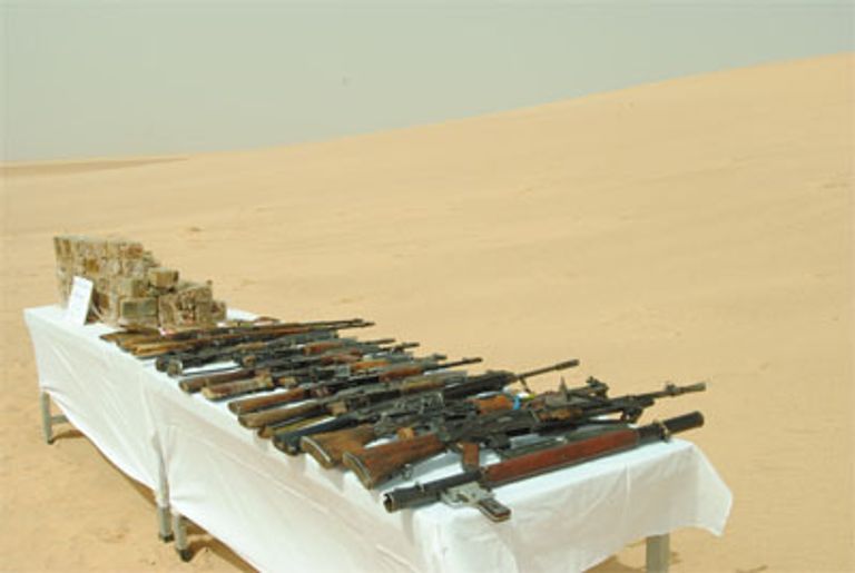 أسلحة تم العثور عليها 