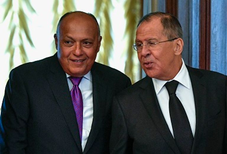 لقاء شكري ولافروف بموسكو