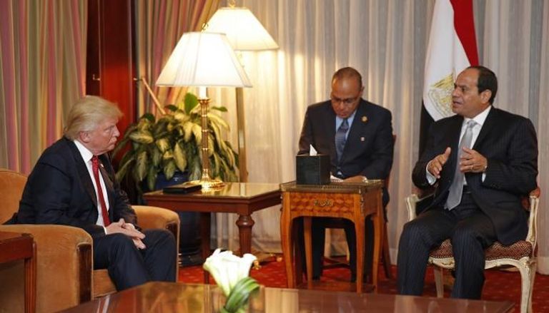 لقاء سابق بين الرئيس المصري ونظيره الأمريكي
