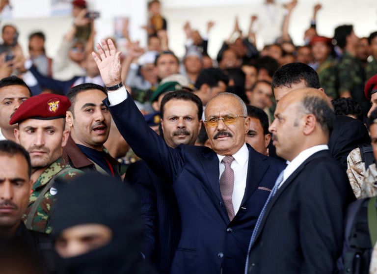 صالح خلال المهرجان في ميدان السبعين