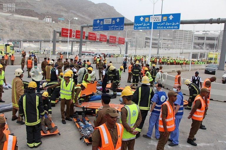قوات الدفاع المدني السعودي تواصل استعدادات مكثفة للحج