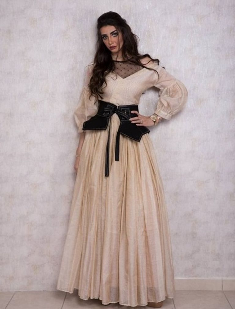 فستان للمصممة السعودية إيمان العجلان 