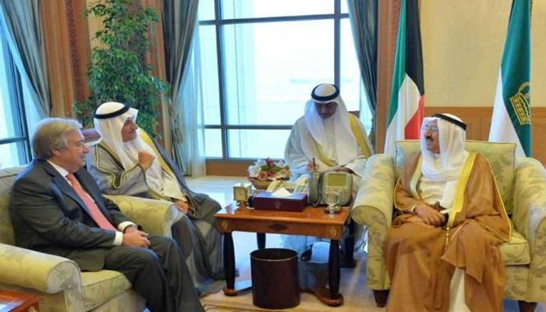 أمير الكويت يستقبل الأمين العام للأمم المتحدة