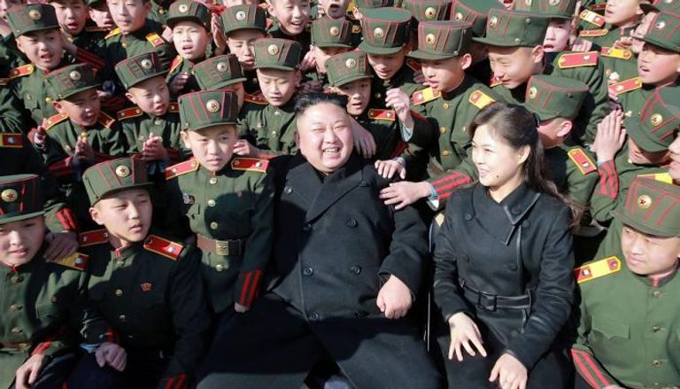 زعيم كوريا الشمالية في زيارة سابقة لمدرسة عسكرية