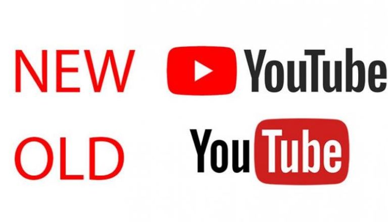 الشعار الجديد والشعار القديم لموقع يوتيوب