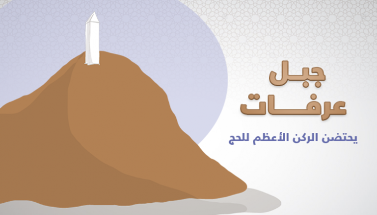 إنفوجراف.. جبل عرفات يحتضن الركن الأعظم للحج