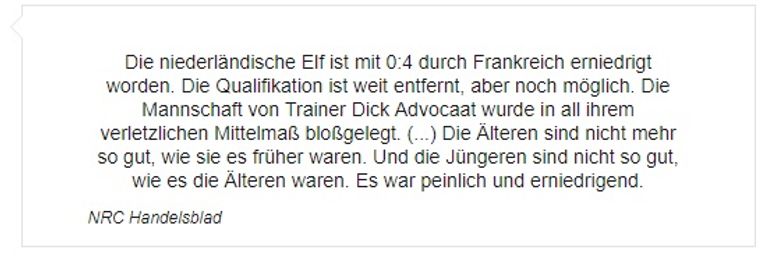 الصحافة لم ترحم هولندا هولندا لم تقدر على الصمود