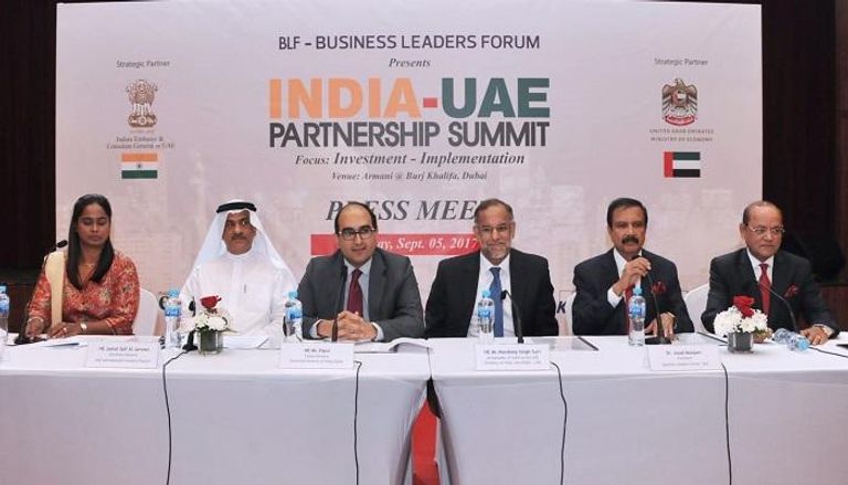 المؤتمر الصحفي لترتيب قمة الشراكة الإماراتية-الهندية