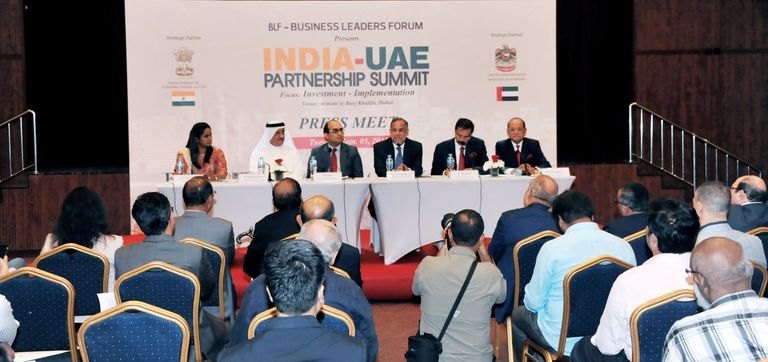 المؤتمر الصحفي لترتيب قمة الشراكة الإماراتية-الهندية